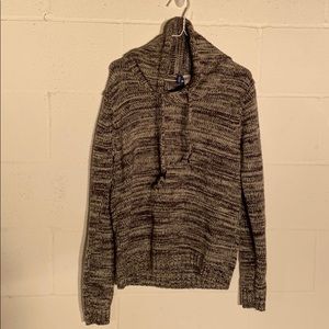 DIVIDED  cowl neck gray sweater in VGC  LS